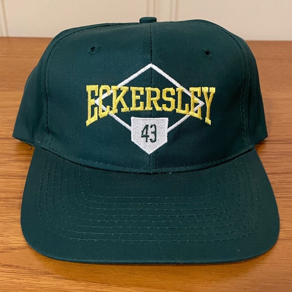 MLB Other - VTG 90s Dennis Eckersley Oakland Athletics MLB SGA Snapback Hat Cap